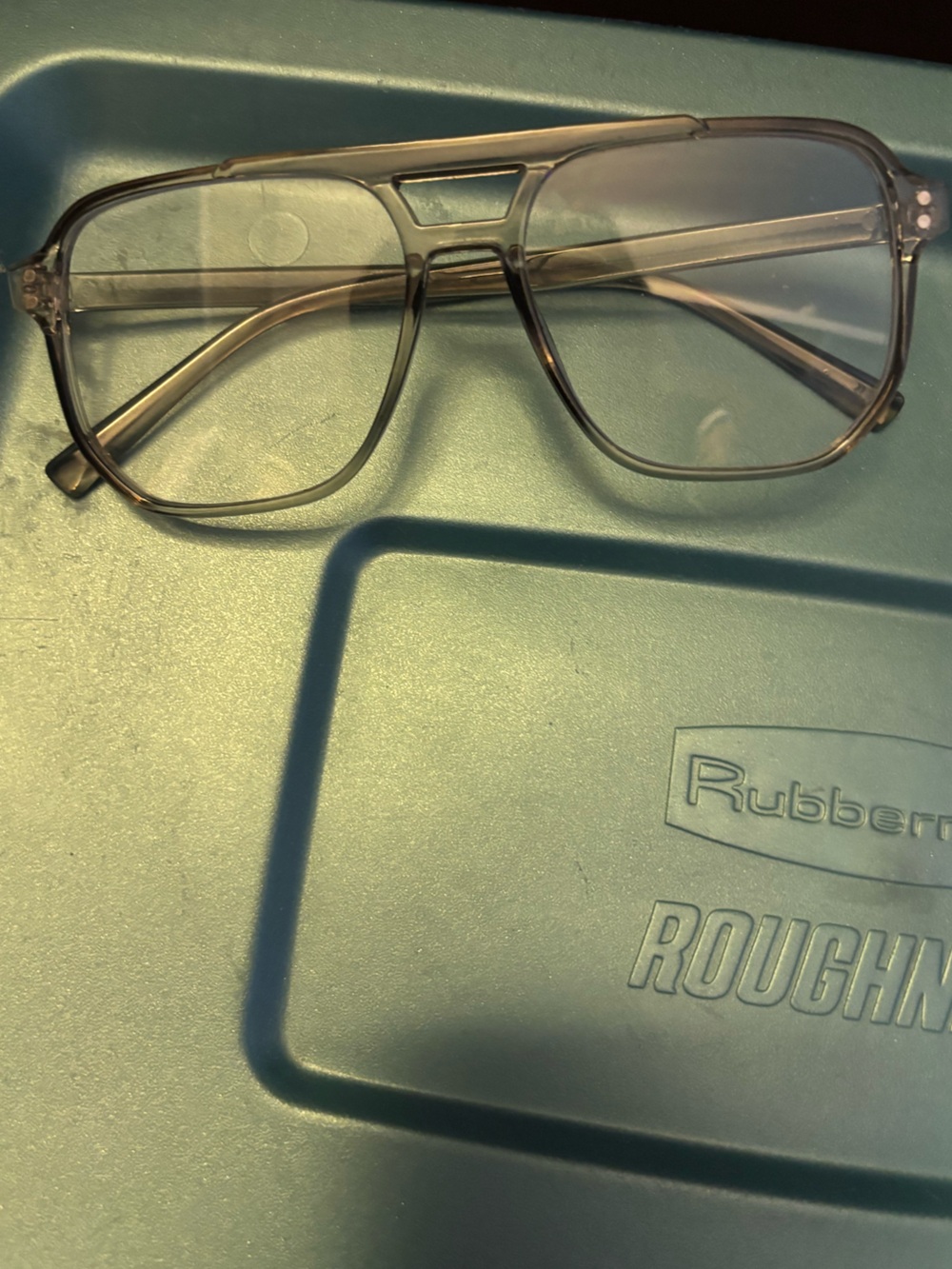 Grey/Clear Aviator Blue Light Glasses